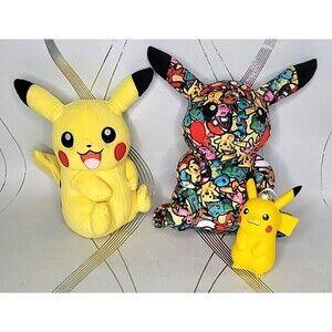 Lof of 3 Pokemon Pikachu - Graffiti Pikachu, Christmas Ornament & 2015 Tomy Toys